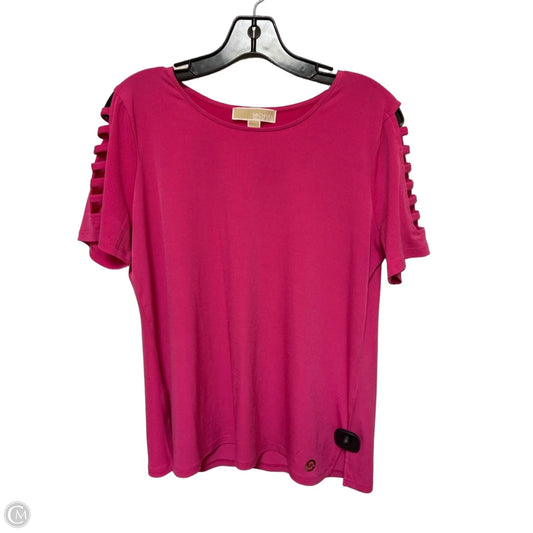 Top Short Sleeve By Michael By Michael Kors In Pink, Size: L