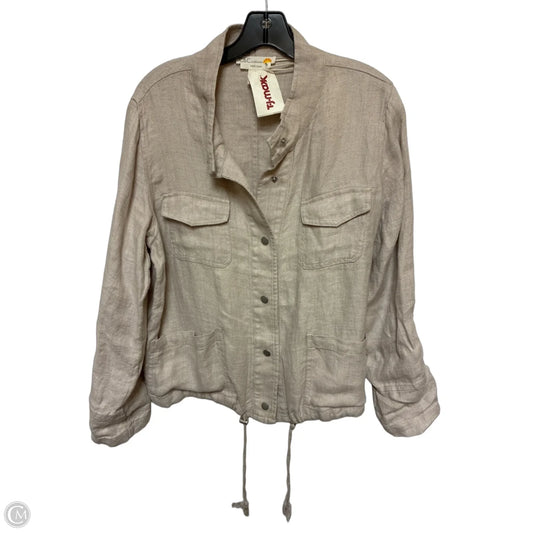 Jacket Shirt By C And C In Tan, Size: M