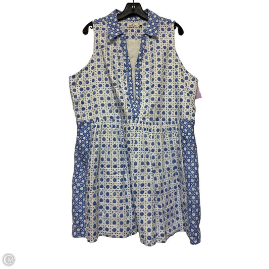 Dress Casual Short By Vineyard Vines In Blue & White, Size: Xl