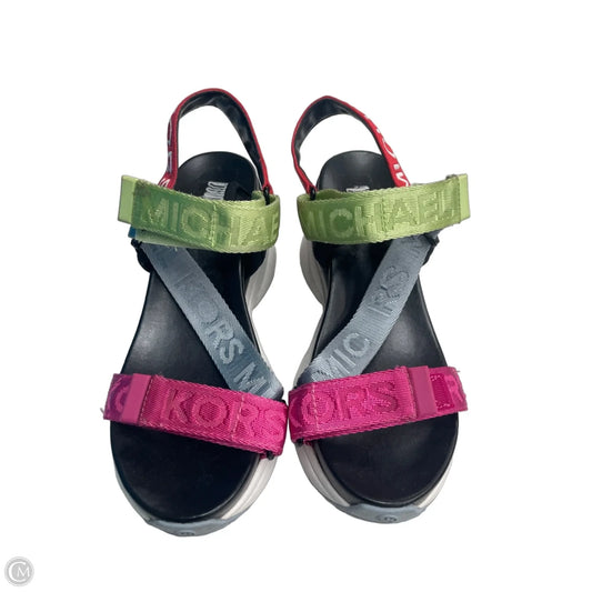 Sandals Heels Wedge By Michael By Michael Kors In Multi-colored, Size: 6.5
