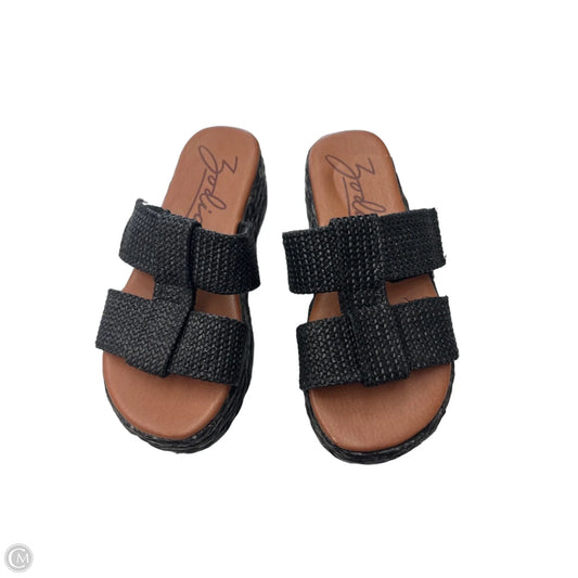 Sandals Heels Platform By Zodiac In Black, Size: 10
