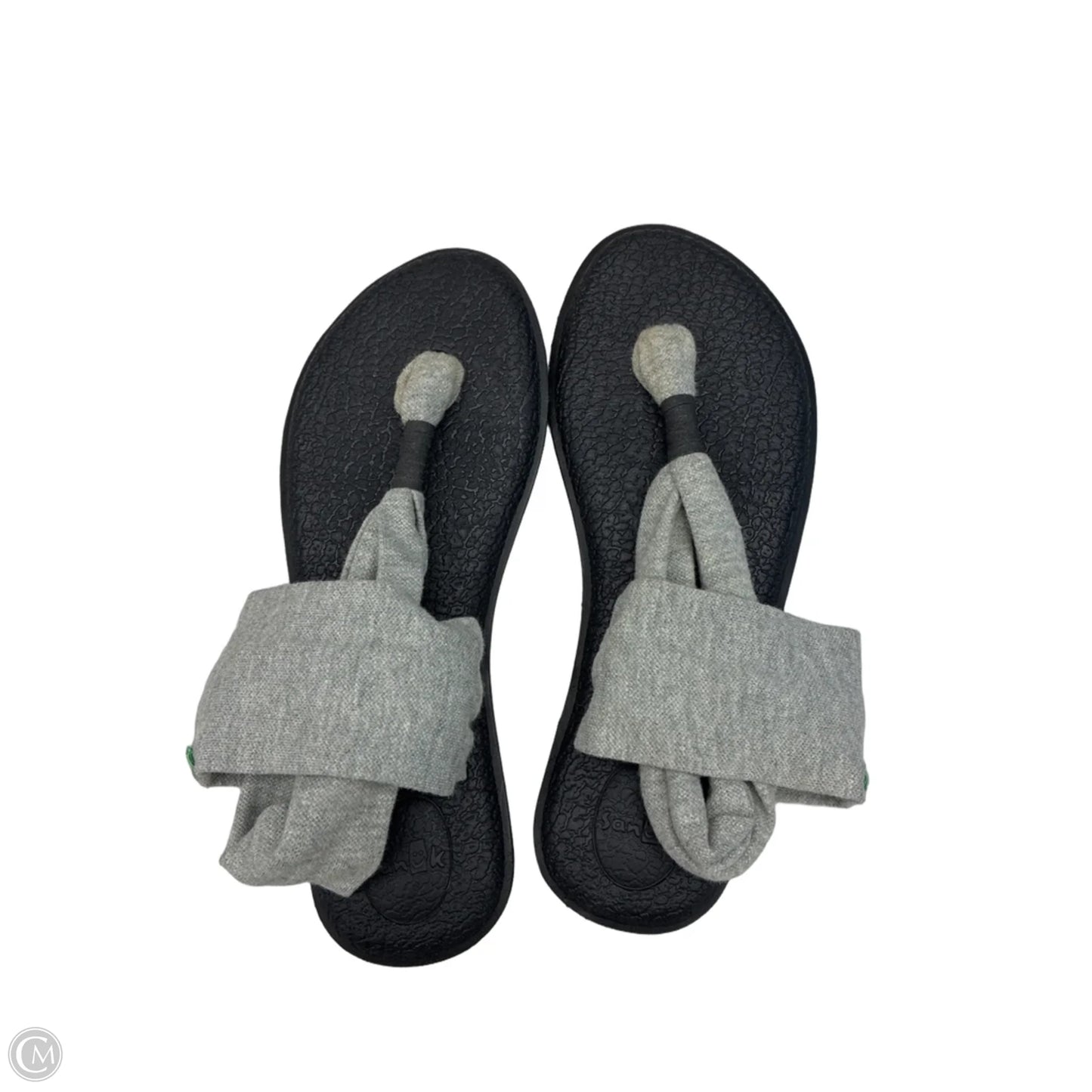 Sandals Flats By Sanuk In Black & Grey, Size: 6