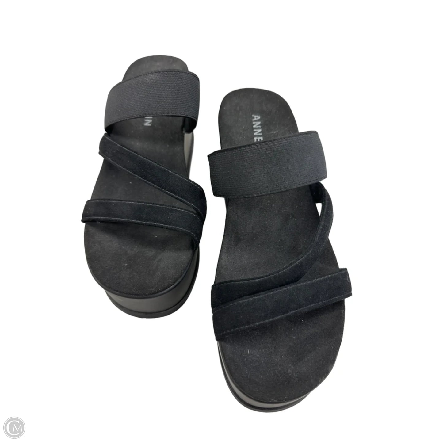 Sandals Heels Wedge By Anne Klein In Black, Size: 6.5