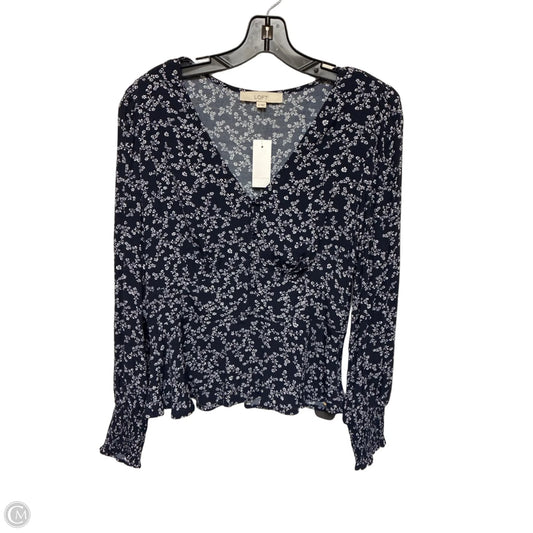 Top Long Sleeve By Loft In Floral Print, Size: S