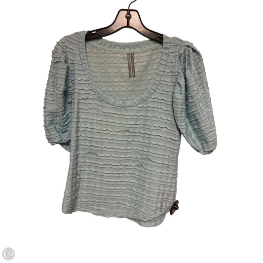 Top Short Sleeve By Anthropologie In Blue, Size: S