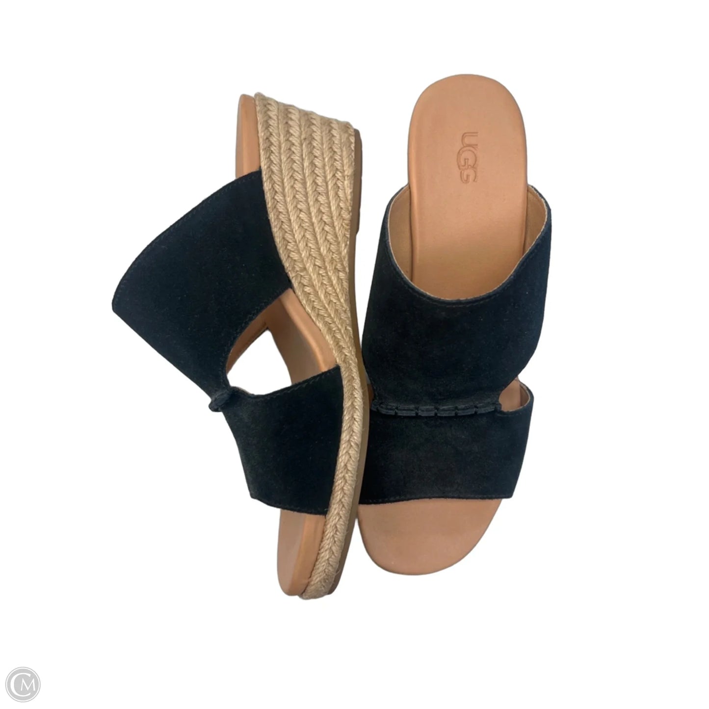Sandals Designer By Ugg In Black, Size: 9.5