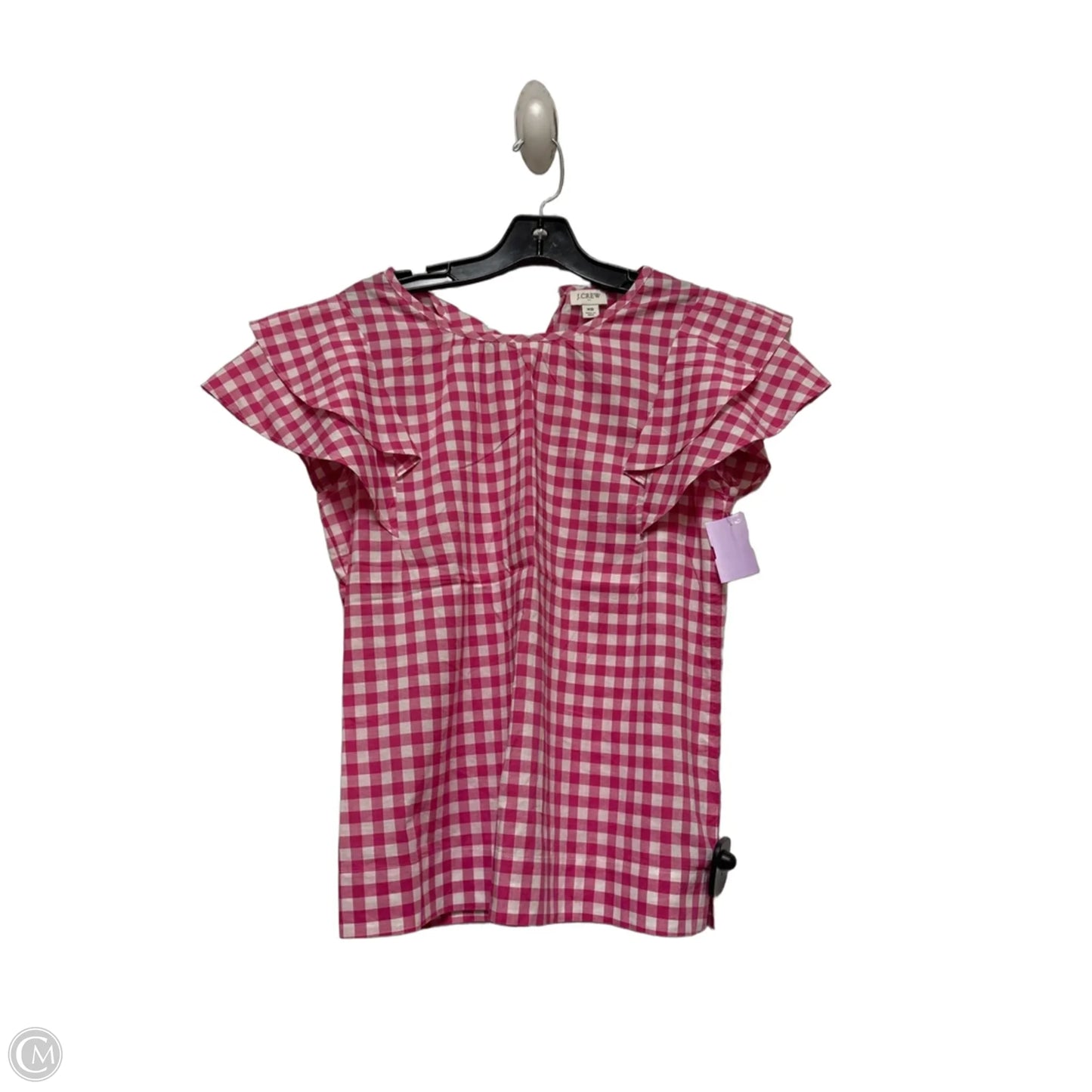 Top Short Sleeve By J. Crew In Checkered Pattern, Size: Xs