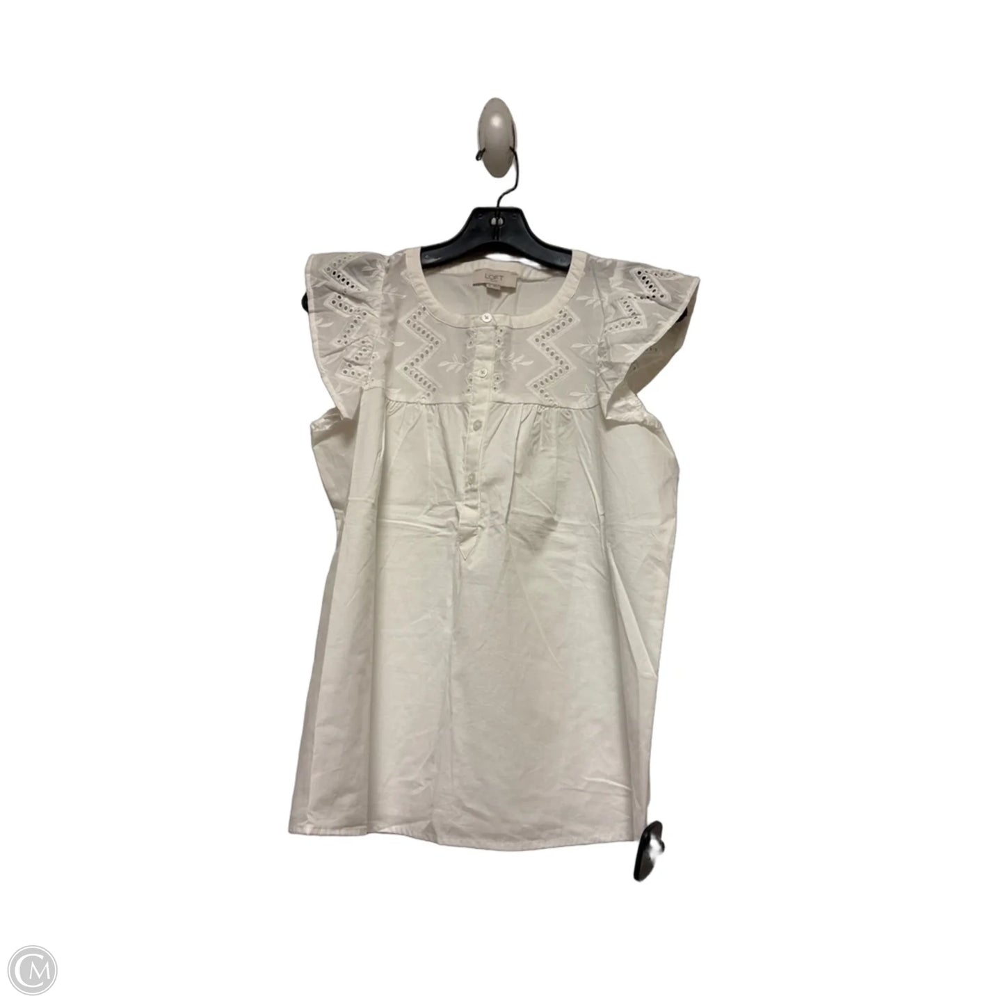 Top Short Sleeve By Loft In White, Size: Xs