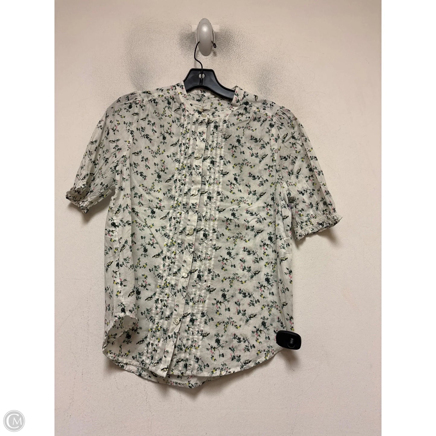 Top Short Sleeve By Lucky Brand In Floral Print, Size: Xs