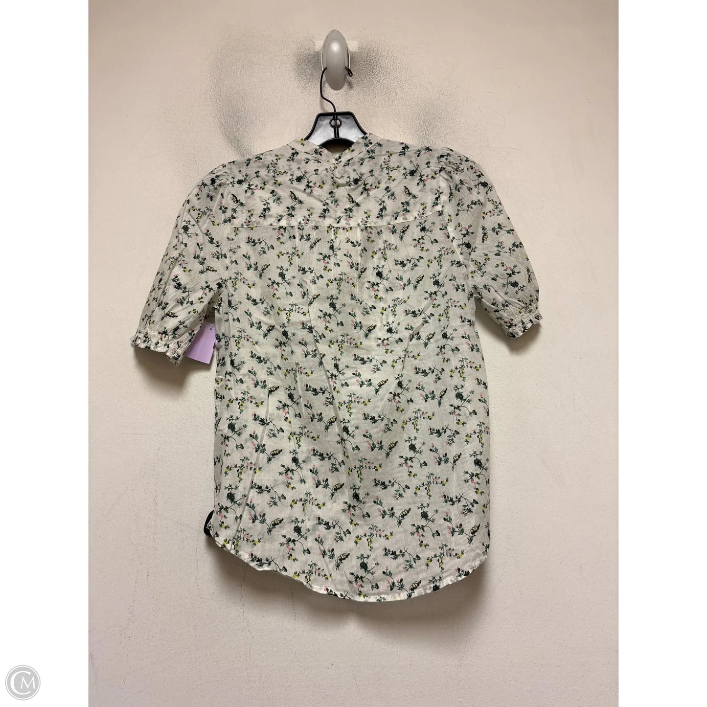 Top Short Sleeve By Lucky Brand In Floral Print, Size: Xs