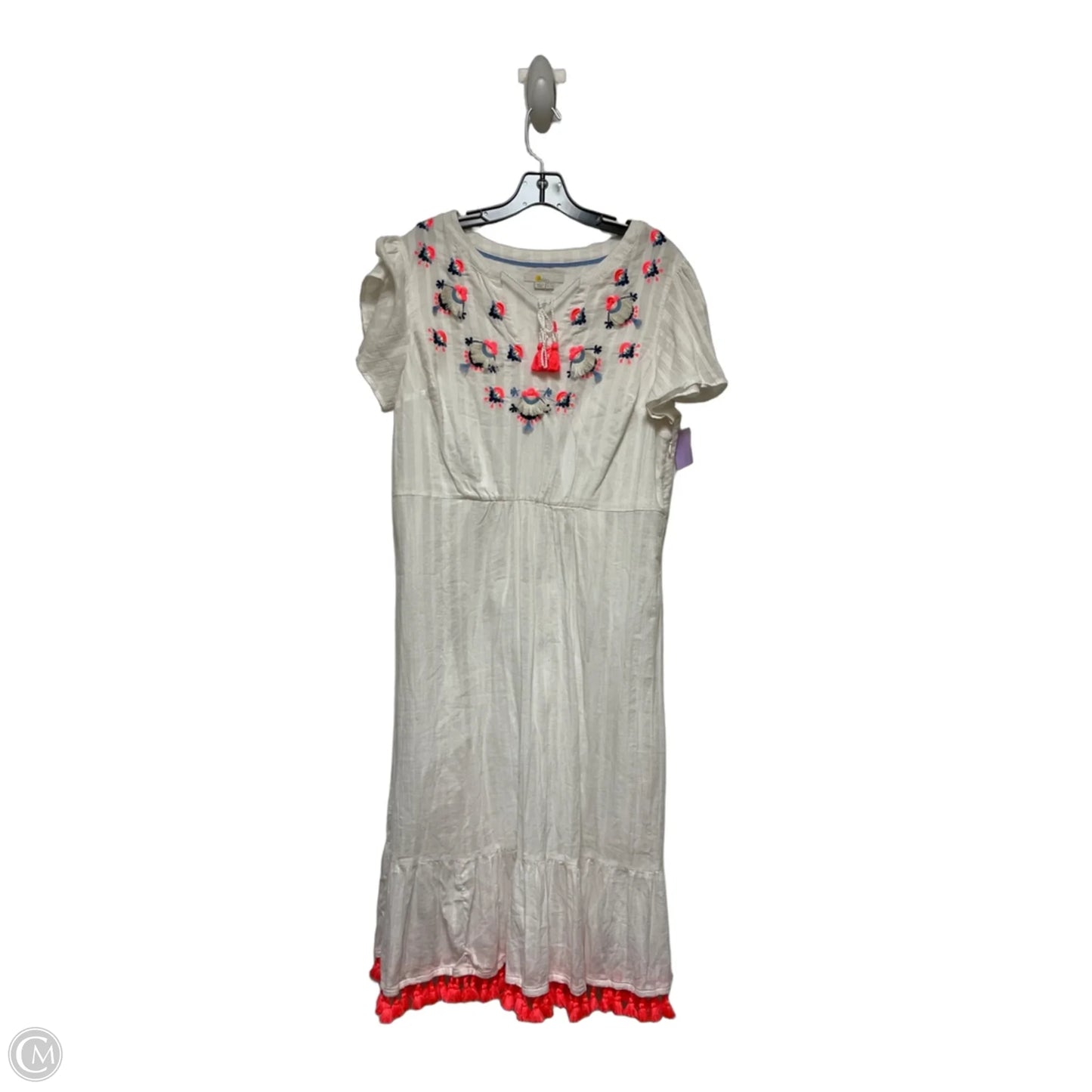 Dress Casual Midi By Boden In White, Size: L