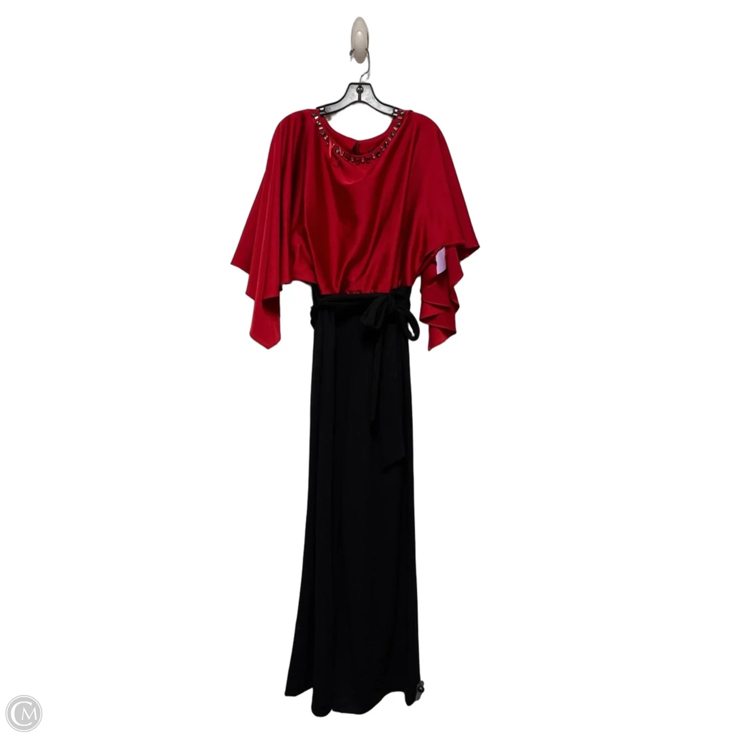 Jumpsuit By Jessica Howard In Black & Red, Size: M