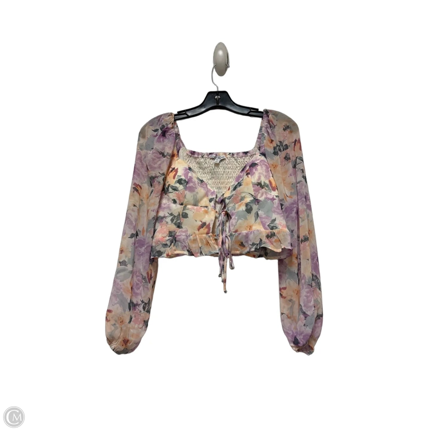 Top Long Sleeve By Clothes Mentor In Floral Print, Size: L