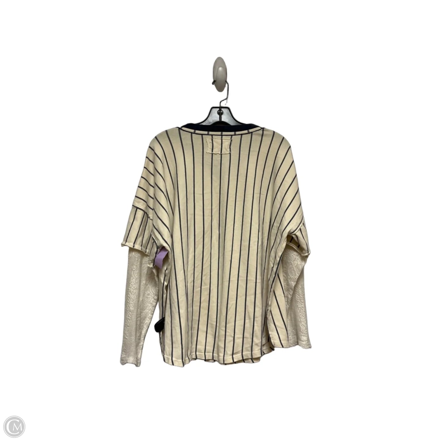 Top Long Sleeve By We The Free In Blue & Cream, Size: S