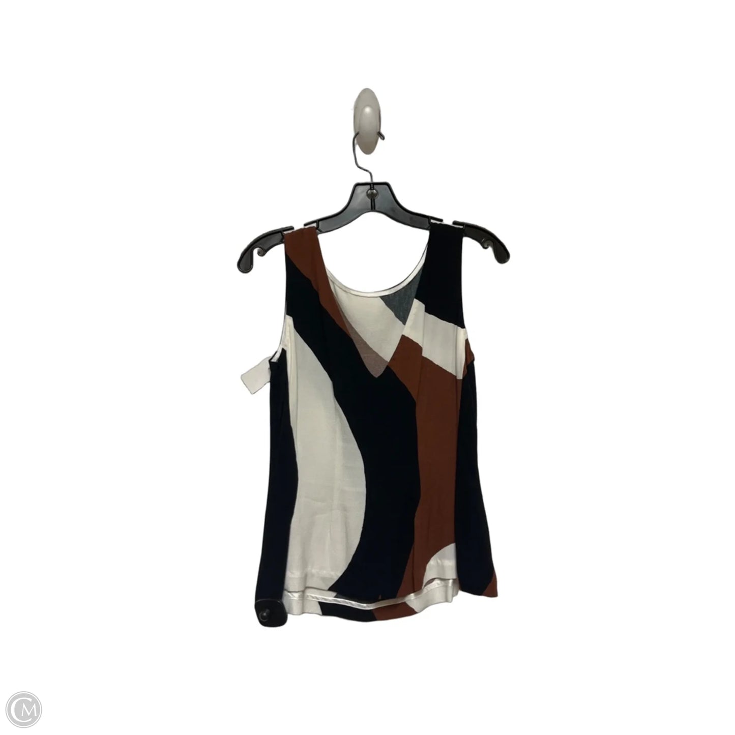 Top Sleeveless Designer By Kate Spade In Black & Brown, Size: S