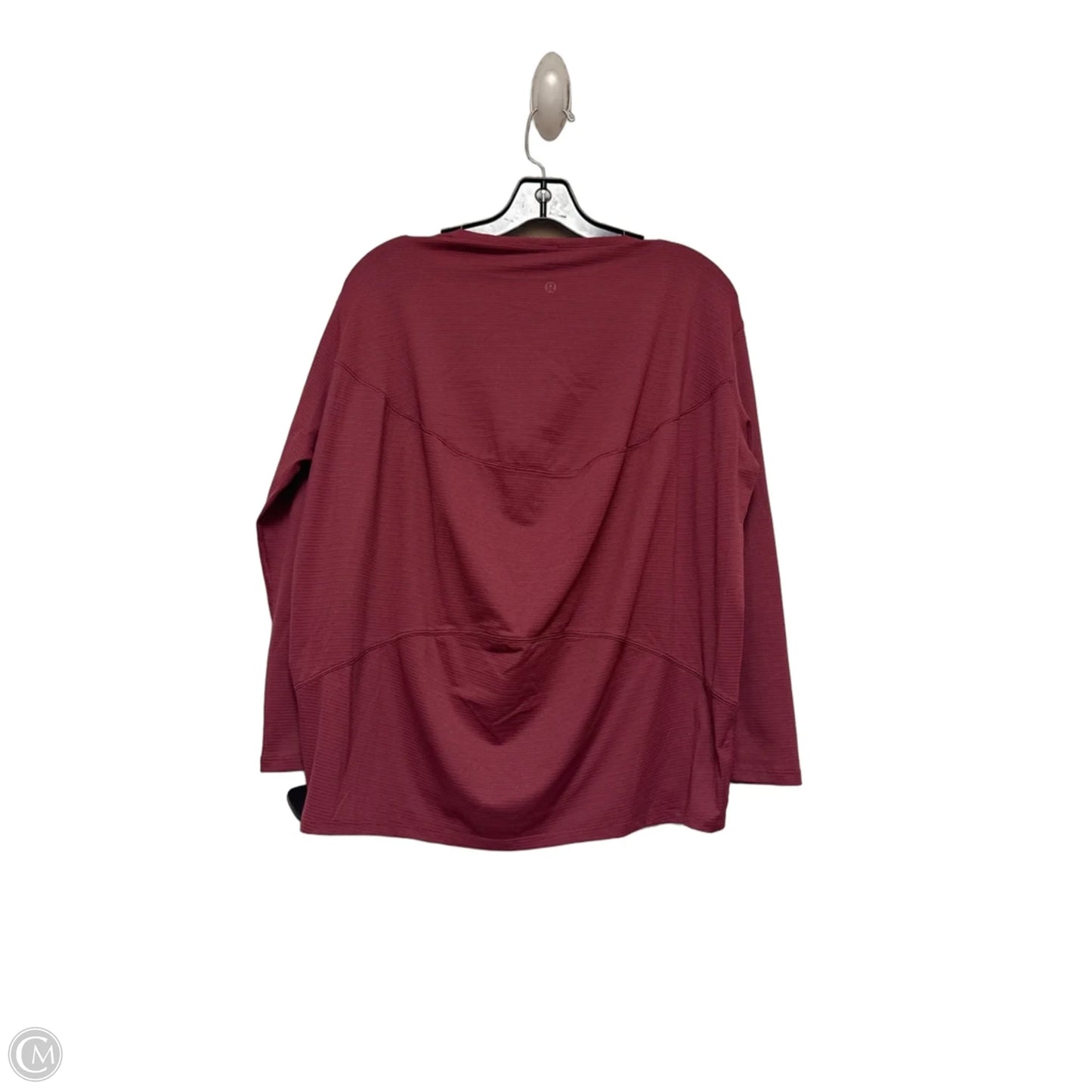 Athletic Top Long Sleeve Crewneck By Lululemon In Red, Size: 2