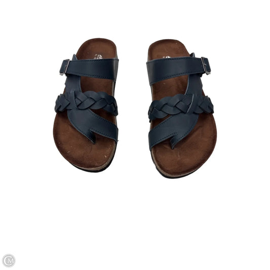 Sandals Flats By Cliffs By White Mountain In Blue, Size: 6.5