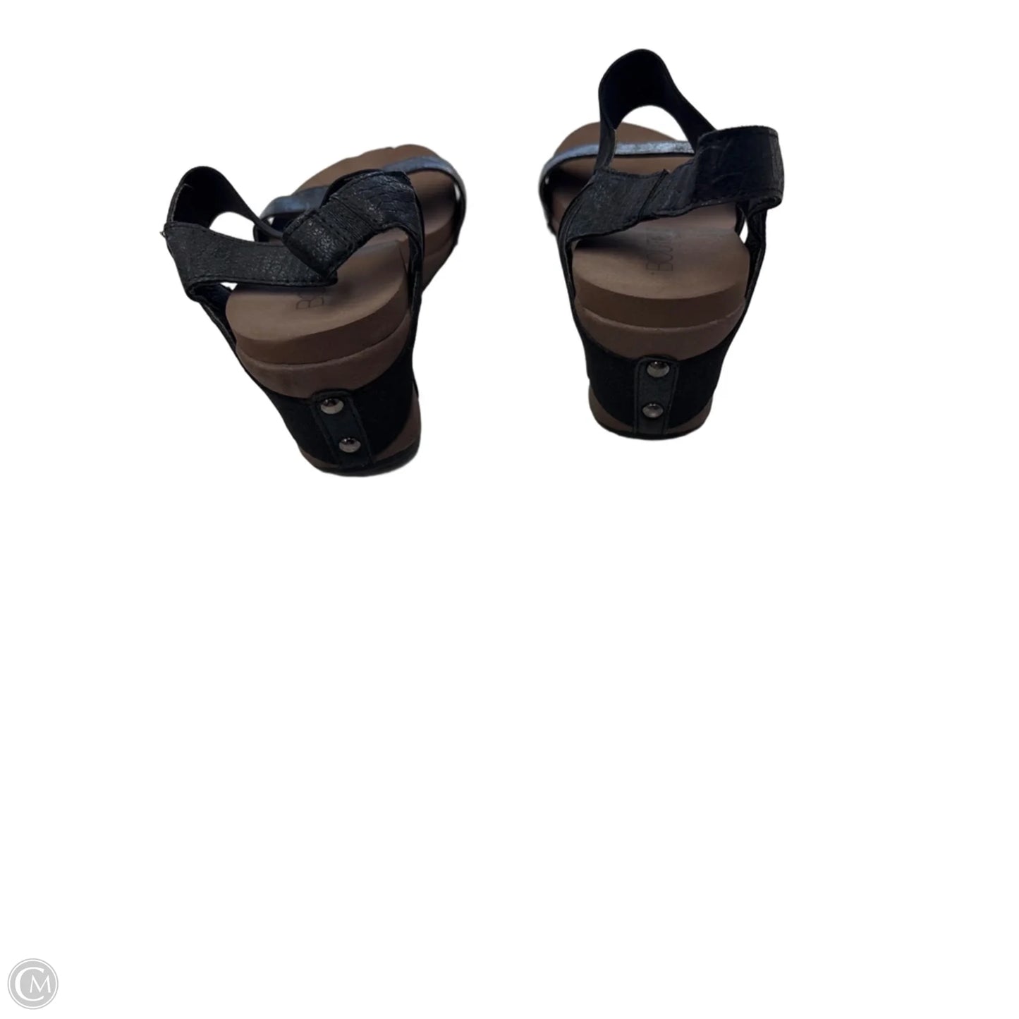 Sandals Heels Wedge By Corkys In Black, Size: 8