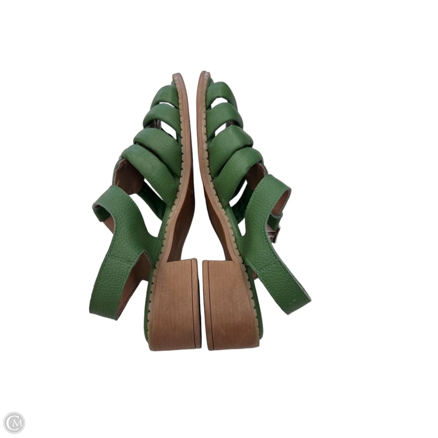 Sandals Heels Block By Clothes Mentor In Green, Size: 9