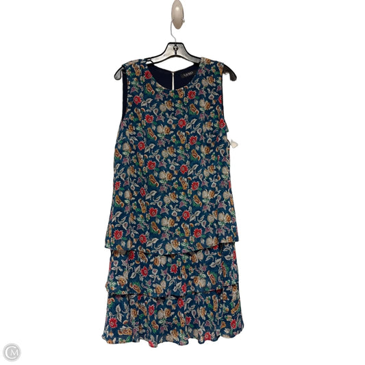 Dress Casual Short By Lauren By Ralph Lauren In Floral Print, Size: M