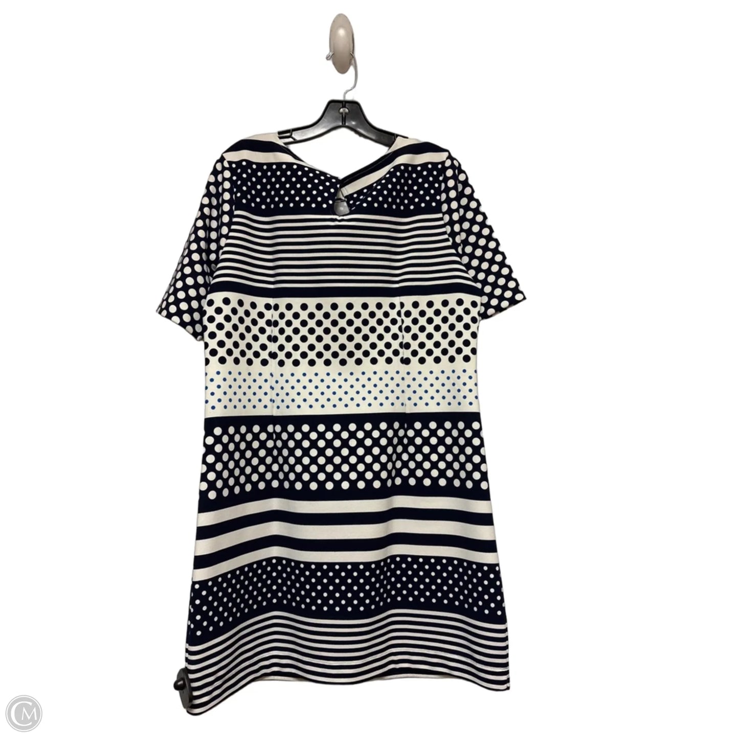 Dress Casual Short By Banana Republic In Blue & White, Size: L