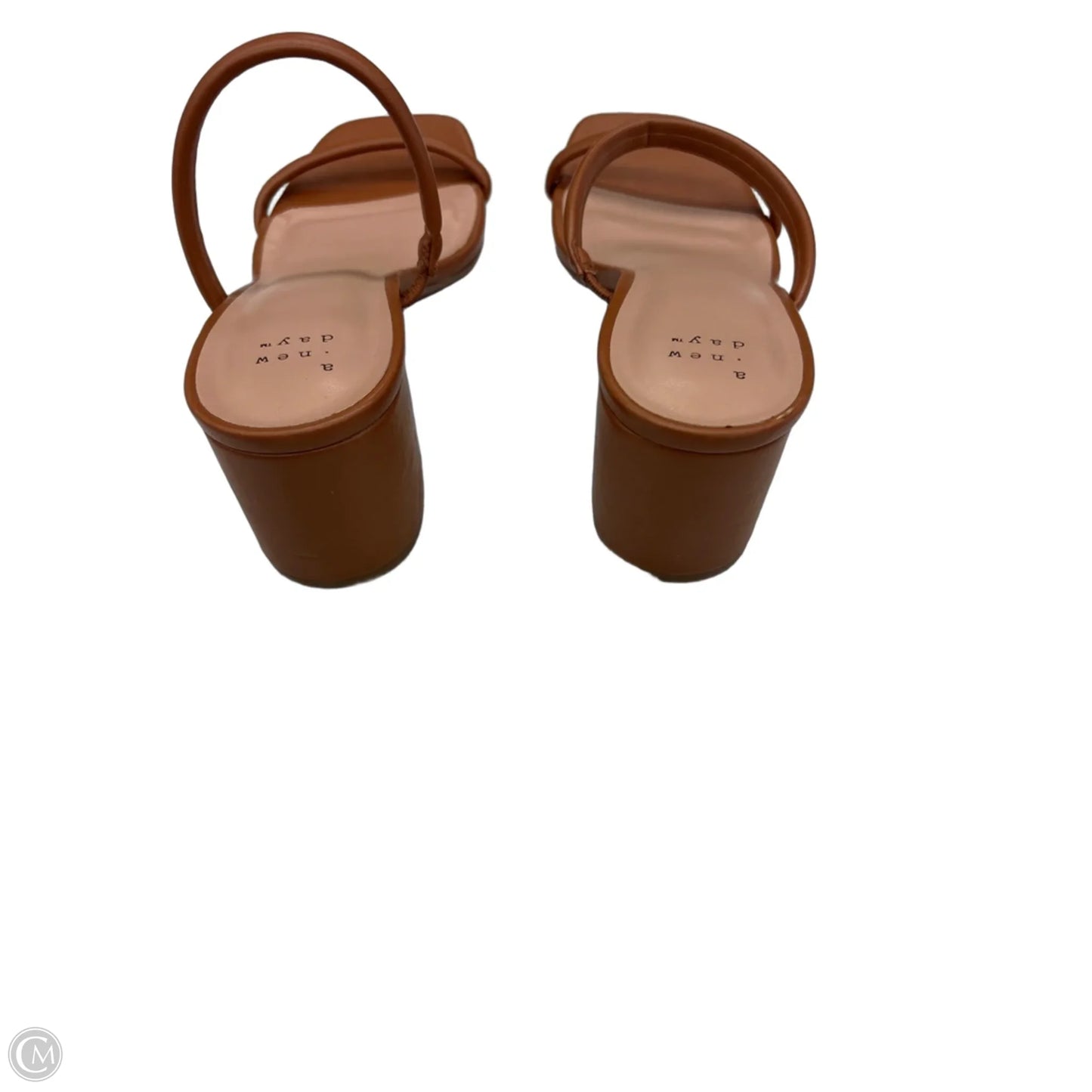 Sandals Heels Block By A New Day In Brown, Size: 9