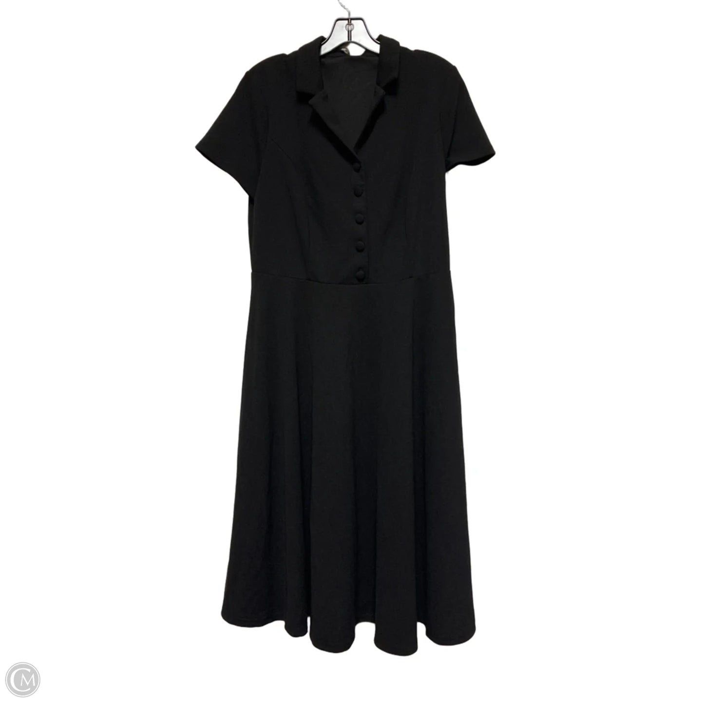Dress Casual Midi By Clothes Mentor In Black, Size: Xl