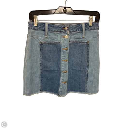 Skirt Mini & Short By Madewell In Blue Denim, Size: 4