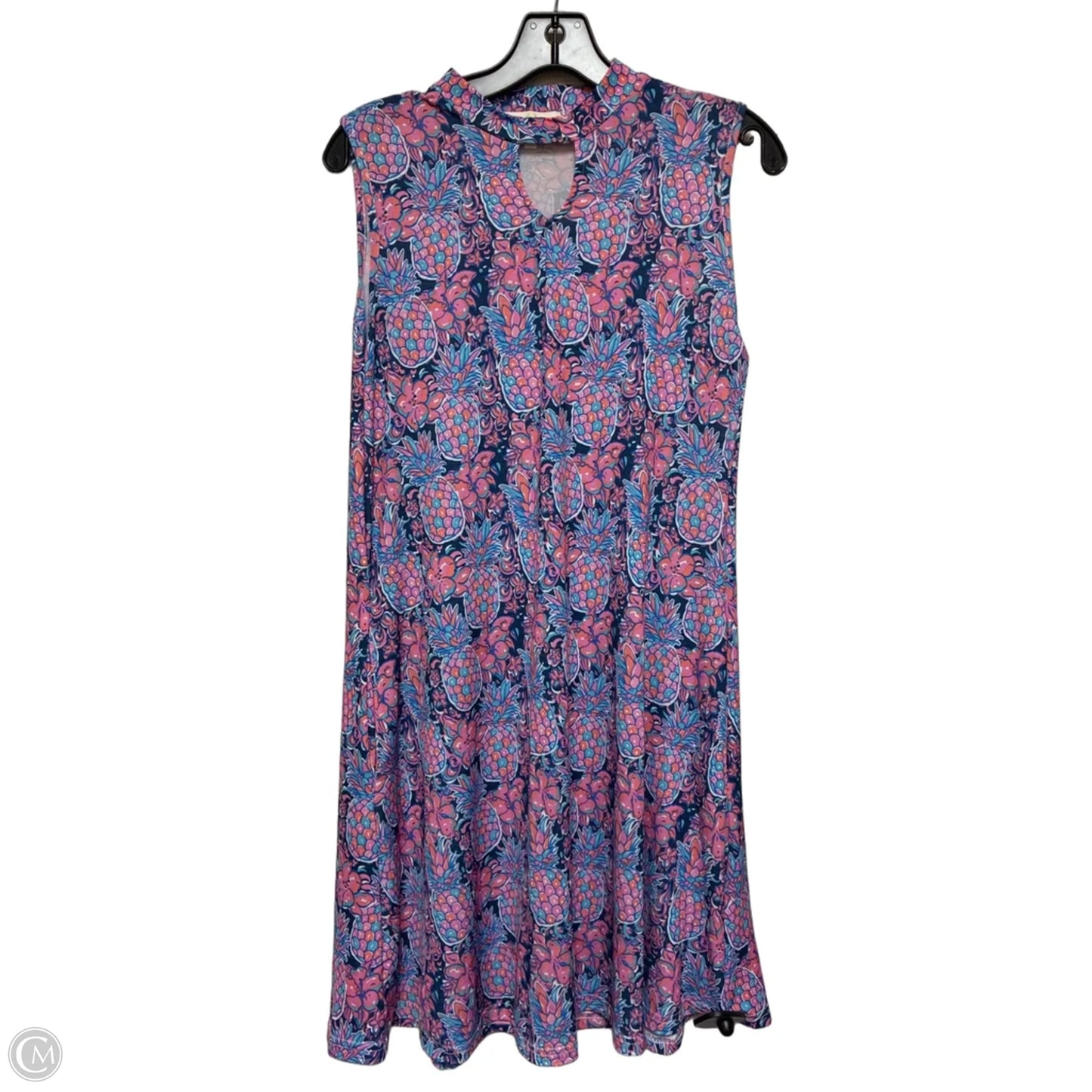 Dress Casual Short By Simply Southern In Blue & Pink, Size: S