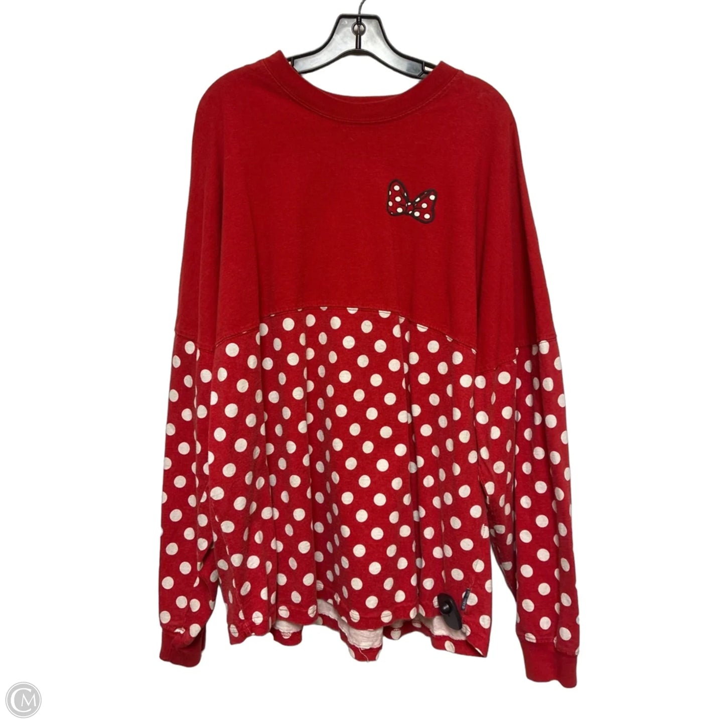 Top Long Sleeve By Disney Store In Red & White, Size: 2x