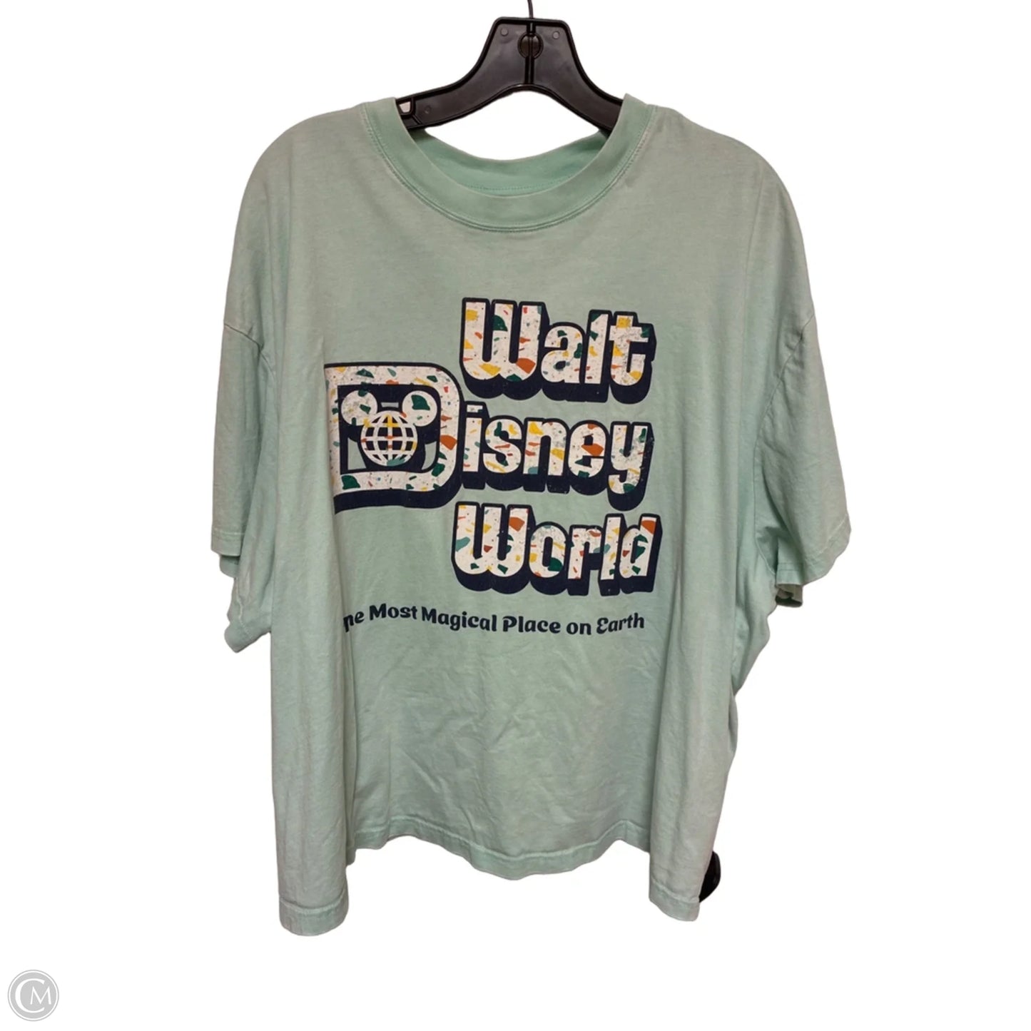 Top Short Sleeve Basic By Disney Store In Green, Size: 2x
