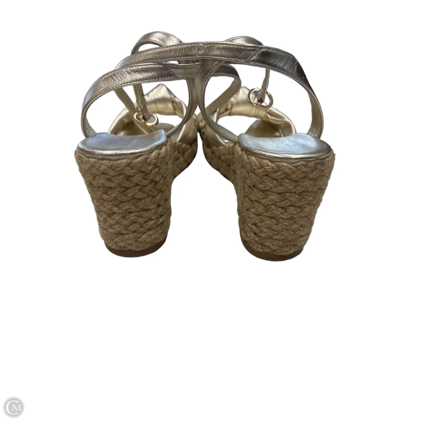 Sandals Designer By Stuart Weitzman In Gold, Size: 9.5