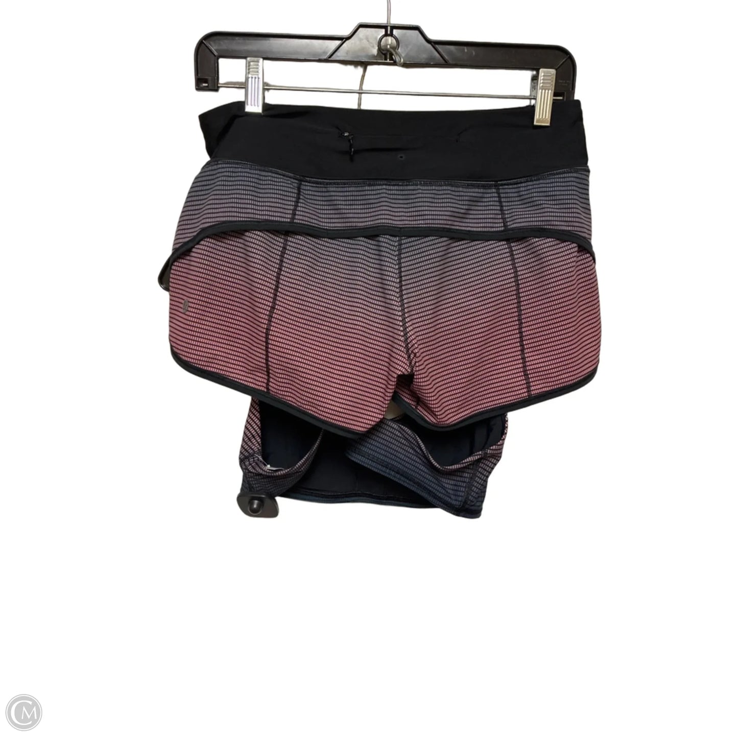Athletic Shorts 2pc By Lululemon In Black & Purple, Size: 4