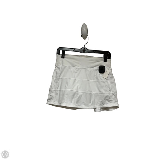 Athletic Skort By Lululemon In White, Size: 4