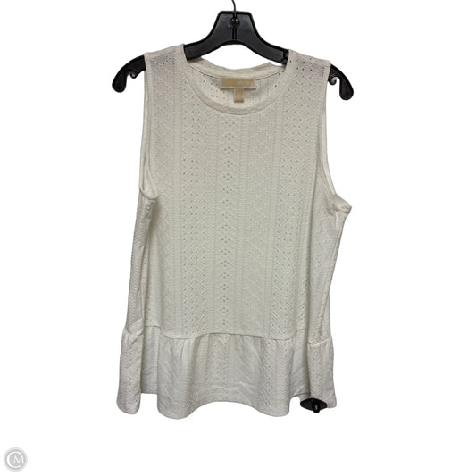 Top Sleeveless By Michael By Michael Kors In White, Size: L