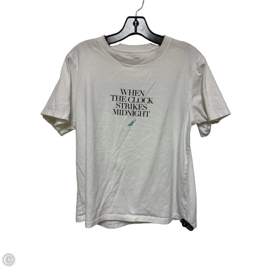 Top Short Sleeve By Uniqlo In White, Size: L