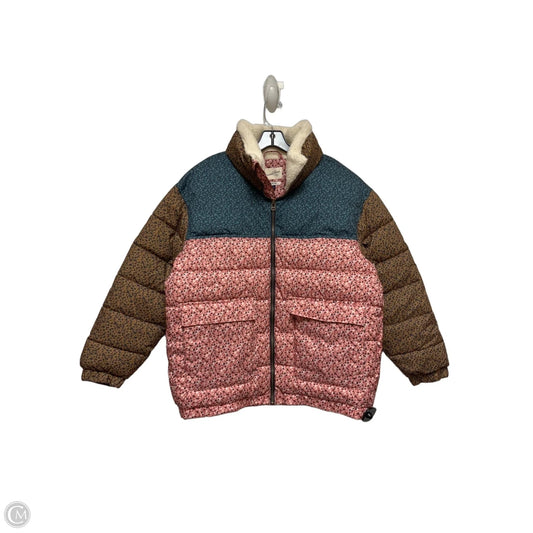 Jacket Puffer & Quilted By Universal Thread In Floral Print, Size: L