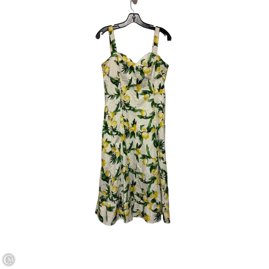 Dress Casual Midi By Avec Les Filles In Green & Yellow, Size: Xl