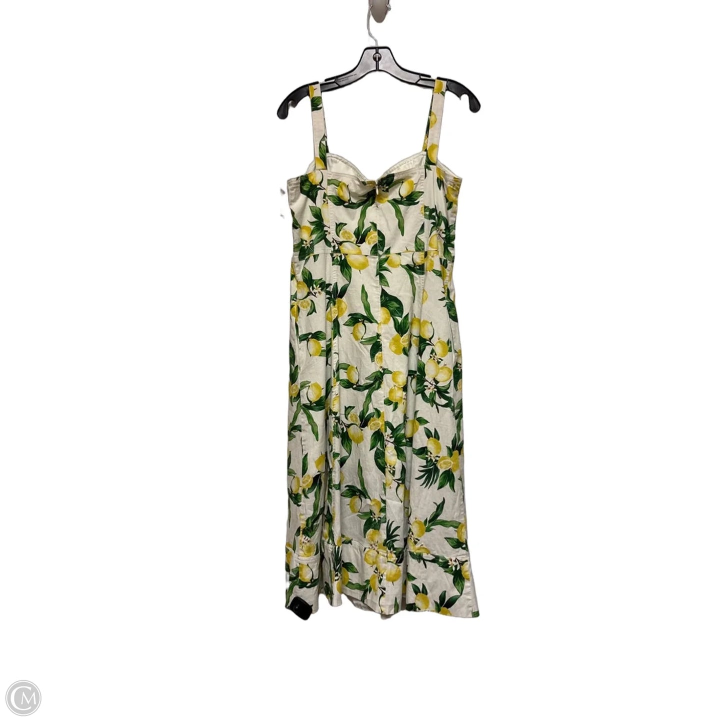 Dress Casual Midi By Avec Les Filles In Green & Yellow, Size: Xl