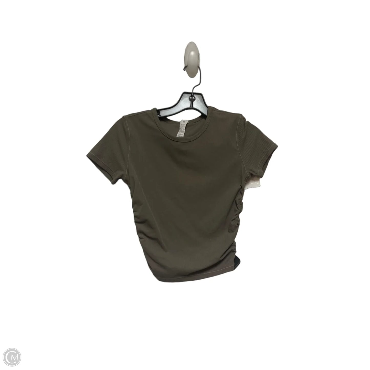 Athletic Top Short Sleeve By Lululemon In Green, Size: 2