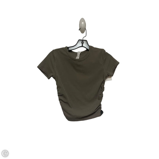 Athletic Top Short Sleeve By Lululemon In Green, Size: 2