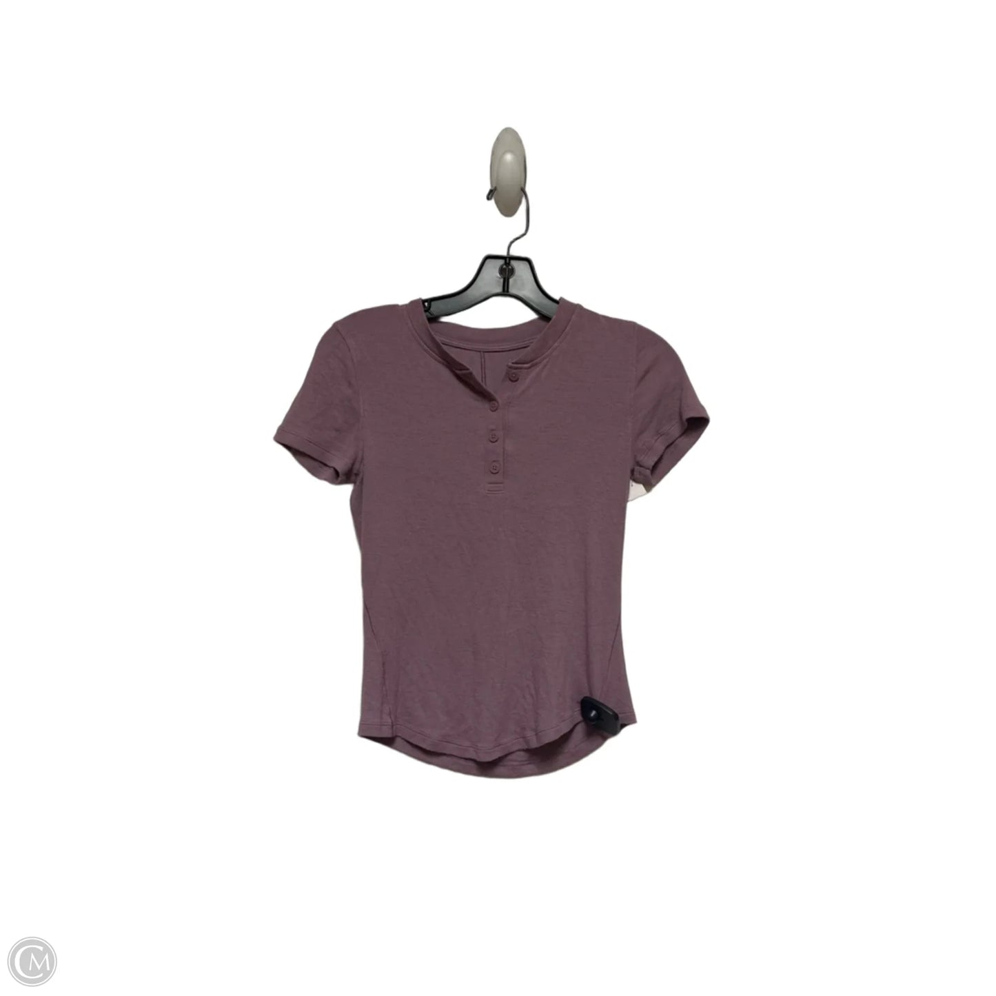 Athletic Top Short Sleeve By Lululemon In Purple, Size: S
