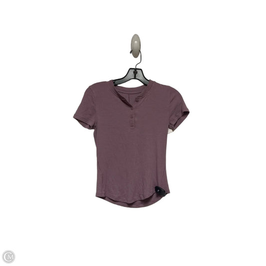 Athletic Top Short Sleeve By Lululemon In Purple, Size: S