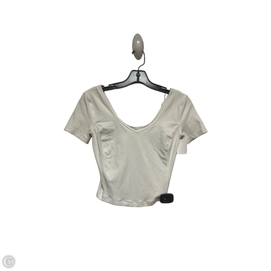 Athletic Top Short Sleeve By Lululemon In White, Size: 2