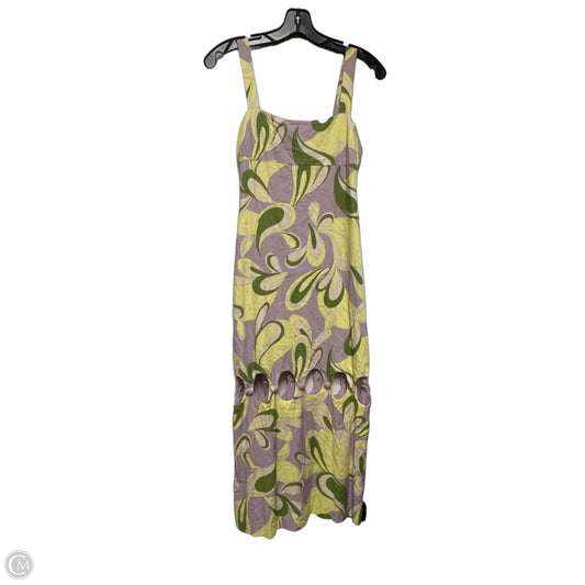 Dress Casual Midi By Antonio Melani In Green & Purple, Size: Xs