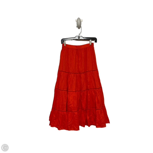 Skirt Midi By J. Crew In Orange, Size: 0