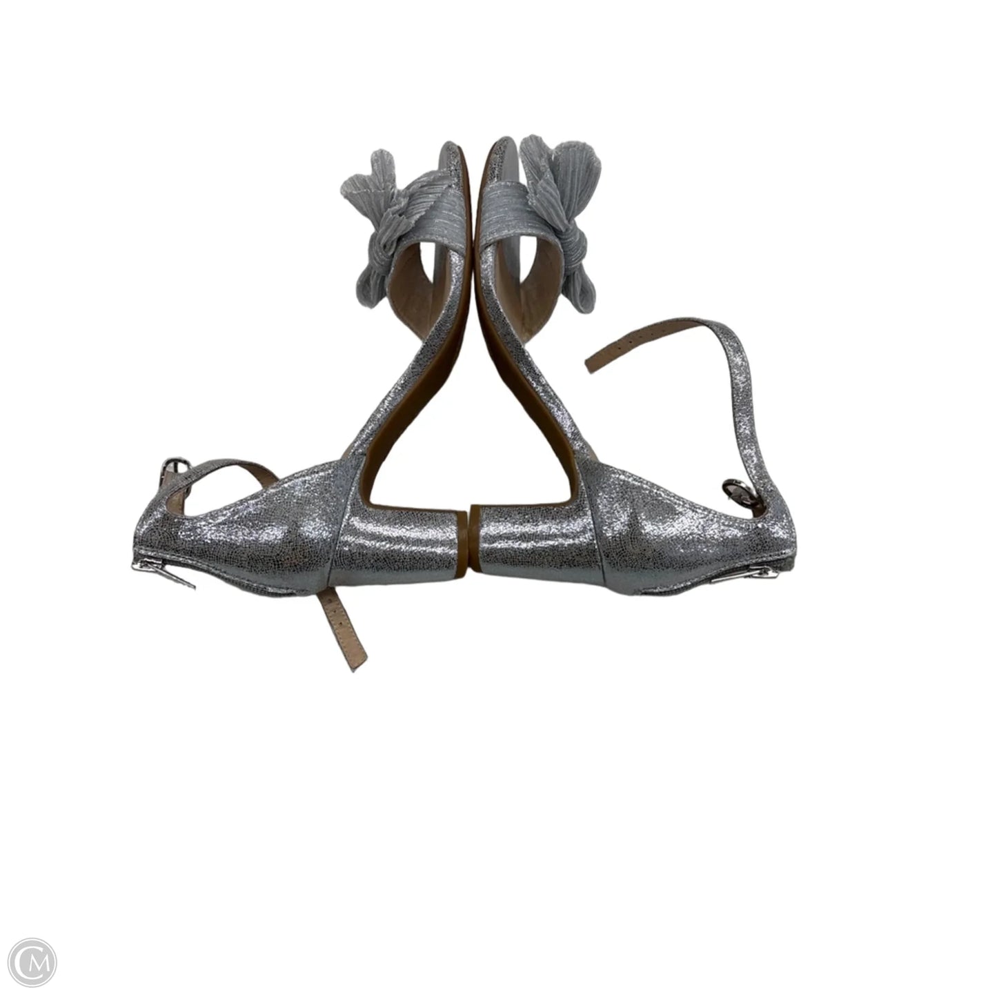 Sandals Heels Block By Life Stride In Silver, Size: 6.5