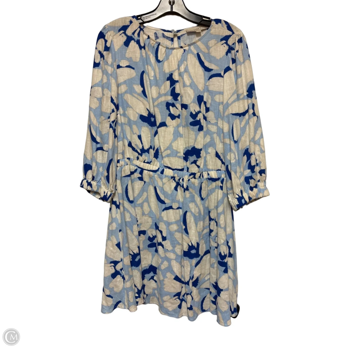Dress Casual Short By Loft In Blue & White, Size: M