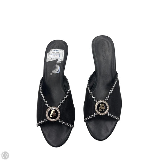Sandals Designer By Karl Lagerfeld In Black, Size: 8.5