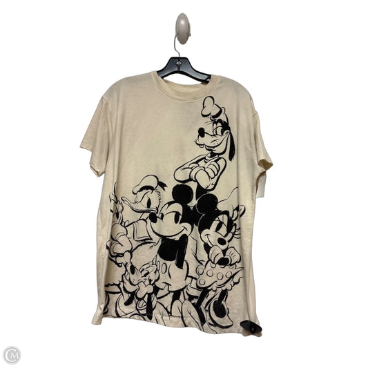 Top Short Sleeve By Disney Store In Black & Cream, Size: Xs